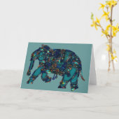 Onyx Elephant Karte (Gelbe Blume)