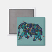 Onyx Elephant Magnet (Vorderseite/Rückseite)