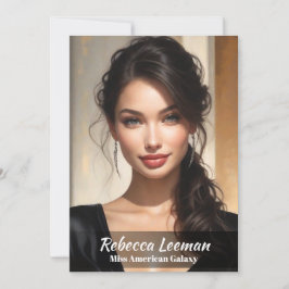 Onyx Fade Pageant Autogrammkarte Einladung