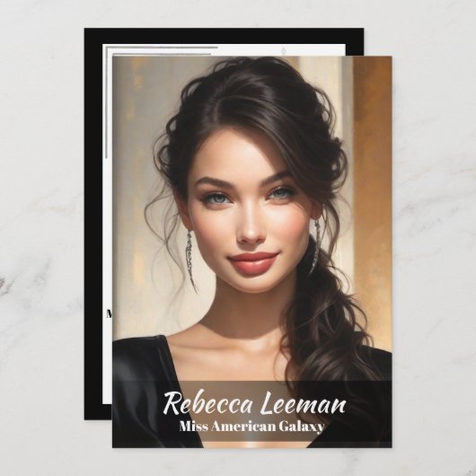 Onyx Fade Pageant Autogrammkarte Einladung (Vorne/Hinten)