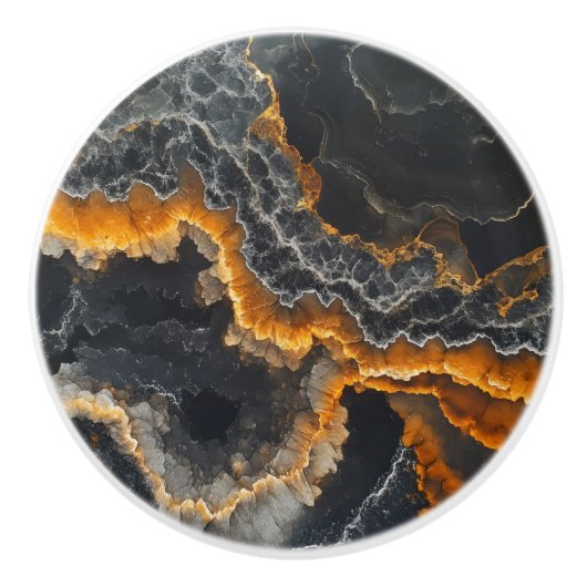 Onyx Gemstone Naturmuster Keramikknauf (Vorderseite)