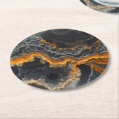 Onyx Gemstone Naturmuster Runder Pappuntersetzer (Angewinkelt)