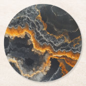 Onyx Gemstone Naturmuster Runder Pappuntersetzer (Vorderseite)