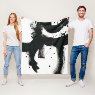 Onyx-Geste - schwarze Farben-Anschläge Fleecedecke