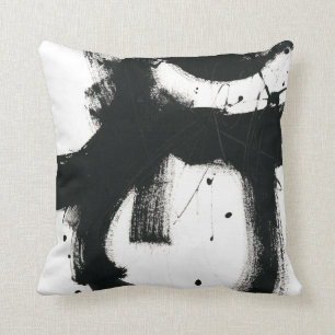 Onyx-Geste - schwarze Farben-Anschläge Kissen