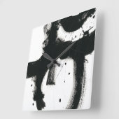 Onyx-Geste - schwarze Farben-Anschläge Quadratische Wanduhr (Winkel)