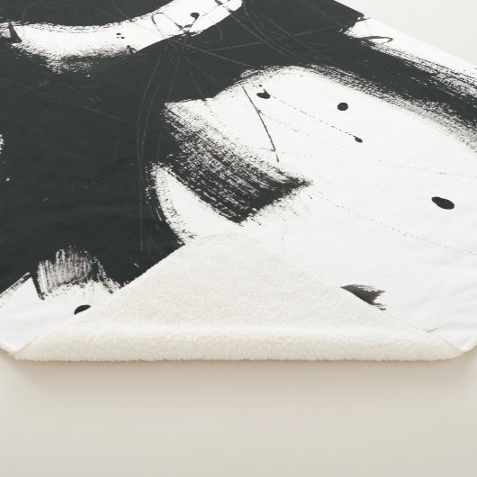 Onyx-Geste - schwarze Farben-Anschläge Sherpadecke (3/4)