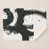 Onyx-Geste - schwarze Farben-Anschläge Sherpadecke (Vorderseite (Horizontal))