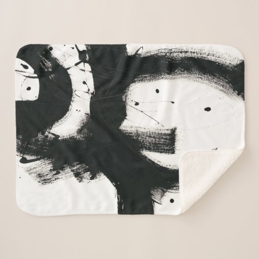 Onyx-Geste - schwarze Farben-Anschläge Sherpadecke (Vorderseite (Horizontal))