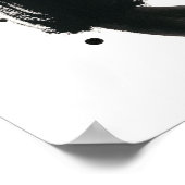 Onyx Gesture - Schwarze Paint Strokes Poster (Ecke)