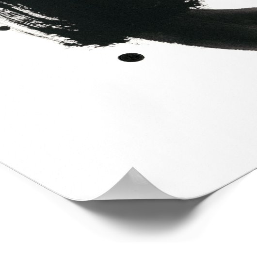 Onyx Gesture - Schwarze Paint Strokes Poster (Ecke)