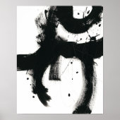 Onyx Gesture - Schwarze Paint Strokes Poster (Vorne)