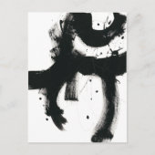 Onyx Gesture - Schwarze Paint Strokes Postkarte (Vorderseite)