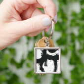 Onyx Gesture - Schwarze Paint Strokes Schlüsselanhänger (Hand)