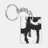 Onyx Gesture - Schwarze Paint Strokes Schlüsselanhänger (Vorderseite links)