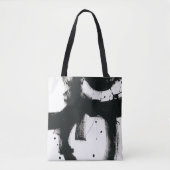 Onyx Gesture - Schwarze Paint Strokes Tasche (Vorderseite)