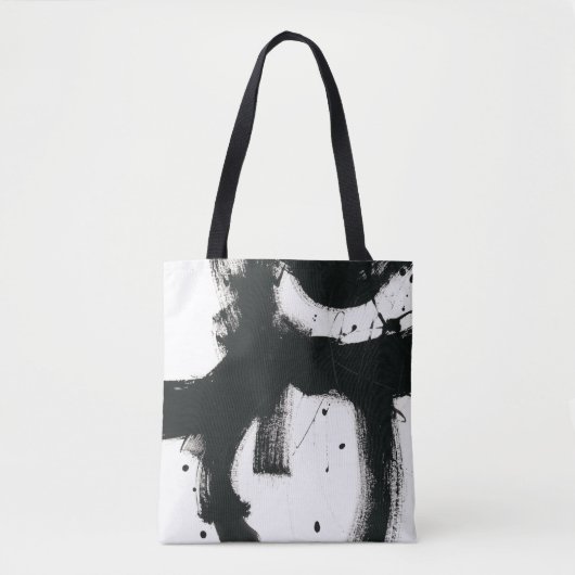 Onyx Gesture - Schwarze Paint Strokes Tasche (Vorderseite)