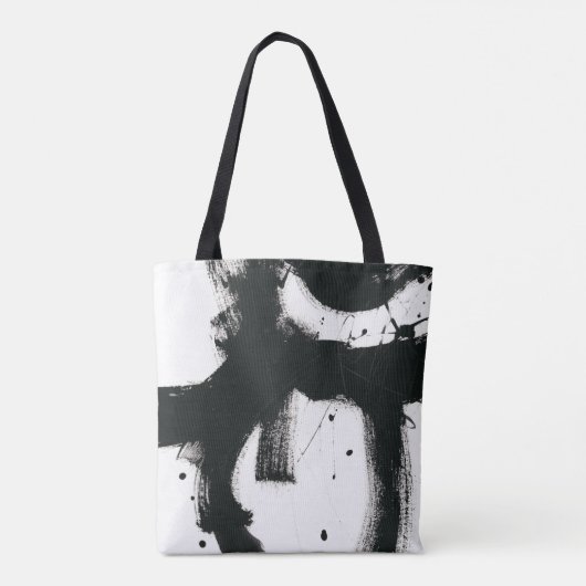Onyx Gesture - Schwarze Paint Strokes Tasche (Rückseite)