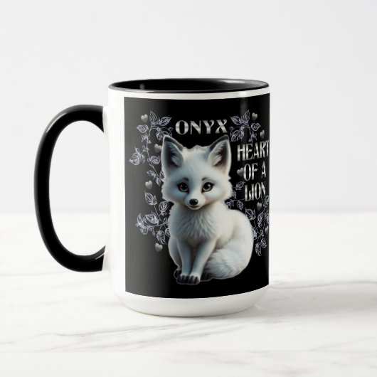 Onyx - Herz eines schwarzen Löwen Tasse (Links)
