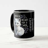Onyx - Herz eines schwarzen Löwen Tasse (Vorderseite Links)