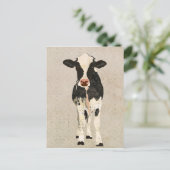 Onyx & Ivory Kuh Postkarte (Stehend Vorderseite)