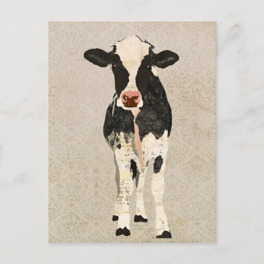 Onyx & Ivory Kuh Postkarte (Vorderseite)