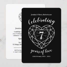 Onyx Jubiläum 7 Jahre Liebe Party Einladungen