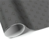 Onyx Leo Symbol Wrapping Paper Geschenkpapier (Rolleneckpunkt)