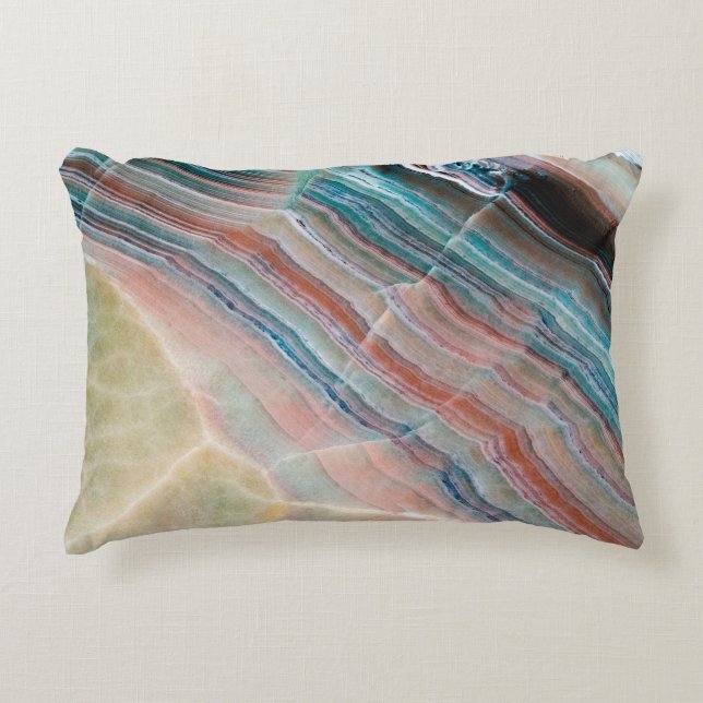 Onyx-Marmor-Textur Hintergrund der natürlichen Sto Dekokissen (Vorderseite)