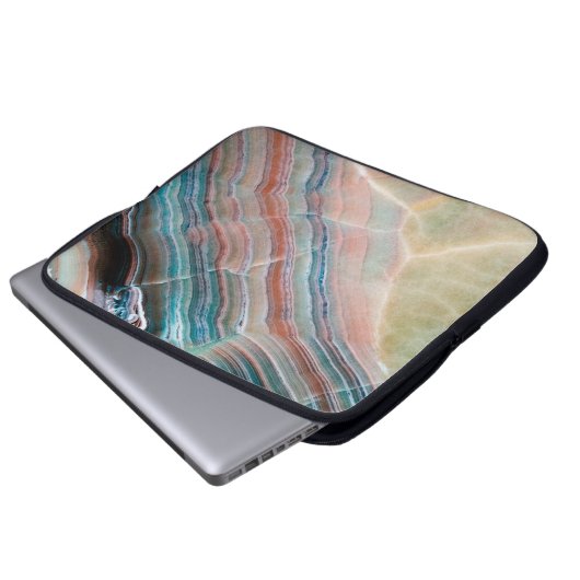 Onyx-Marmor-Textur Hintergrund der natürlichen Sto Laptopschutzhülle (Vorne Knopf)