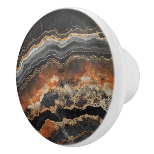 Onyx Natural Gem Muster Keramikknauf (Rechts)