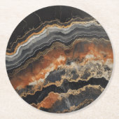 Onyx Natural Gem Muster Runder Pappuntersetzer (Vorderseite)