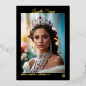 Onyx Shine Foil Pageant Autograph Cards Folieneinladung (Vorderseite)