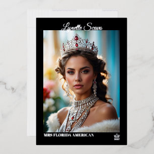 Onyx Shine Foil Pageant Autograph Cards Folieneinladung