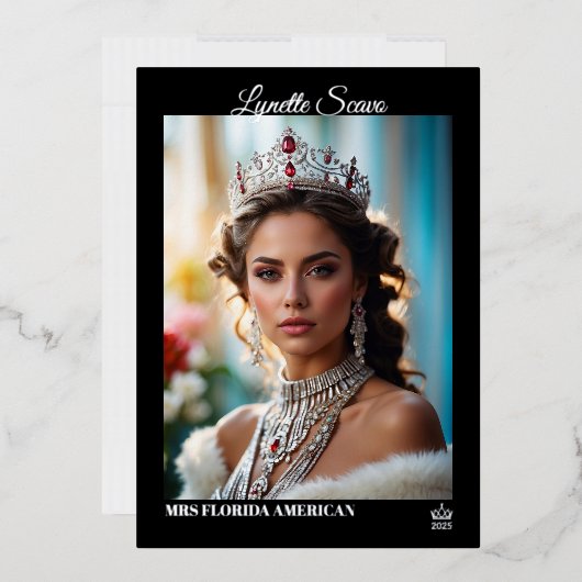 Onyx Shine Foil Pageant Autograph Cards Folieneinladung (Briefumschlag)