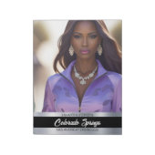 Onyx Shine Large Foto Pageant Autograph Notepad Notizblock (Rotiert)