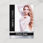 Onyx Shine Pageant Foto Business Card Visitenkarte (Vorderseite)