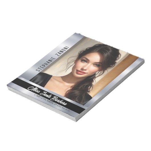 Onyx Shine Pageant Titleholder Notepad Notizblock (Rotiert)