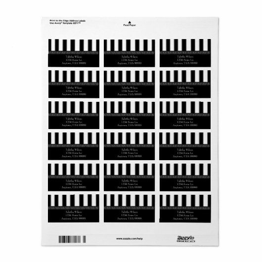 Onyx Strip Address Label Adressaufkleber (Vorne)