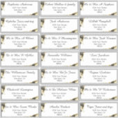 Onyx- und Gold-Voradressierte Gastadresse Sti Aufkleber (Vorderseite)