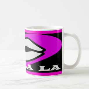 OO La Design Rosa und schwarz Schönheit Thema Kaffeetasse