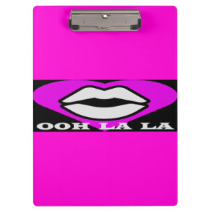 OO La La Design Rosa und schwarze Schönheit Thema Klemmbrett