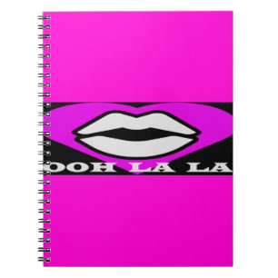 OO La La Design rosa und schwarzes Schönheitsthema Notizblock