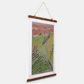 OOAK TUSCANY watercolor reproduced on canvas  Wandteppich Mit Holzrahmen (Gewinkelt)