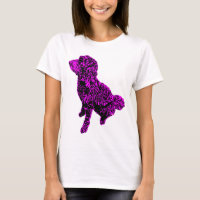 Oodle Spoodle Groodle Pink Black Woodcut
