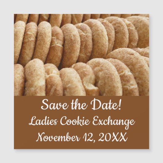 Oodles Save the Date Snickerdoodles Magnetkarte (Vorderseite)