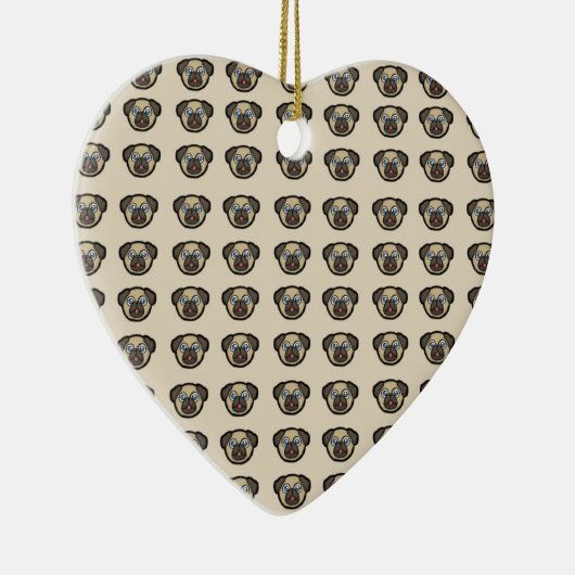 Oodles von Möpsen Keramik Ornament (Rechts)