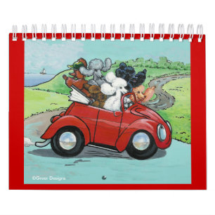 Oodles von Poodles Dog Art Calender Kalender