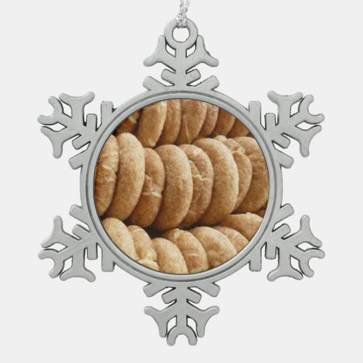Oodles von Snickerdoodles Schneeflocken Zinn-Ornament (Vorderseite)