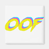 OOF Retro Neon Graphic Magnet (Vorne)